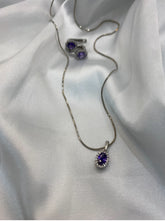 Set oval mini topacio y amatista